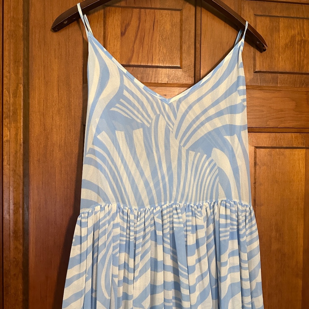 NEW Anthropologie Misa Los Angeles Kalita Maxi Dress in Casablanca Blue Shell XL - Picture 9 of 15